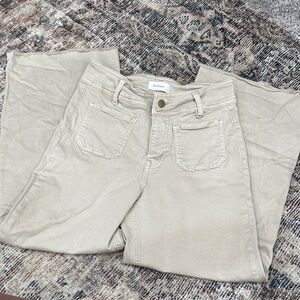 Bohme Beige Wide Leg Women's Jeans